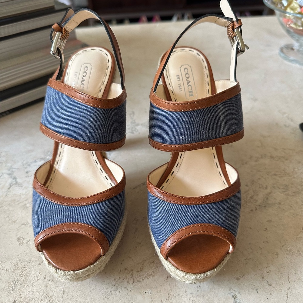 Authentic Coach platform shoes